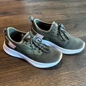 Z by Zella olive green and blush pink sneakers. Size 5M